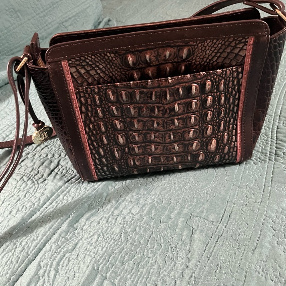 Brahmin Brown Crossbody Bag Like New.  Hardly used